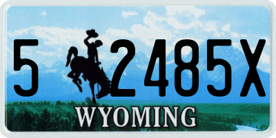WY license plate 52485X