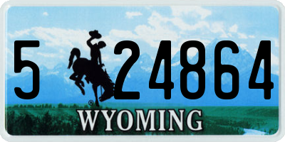 WY license plate 524864