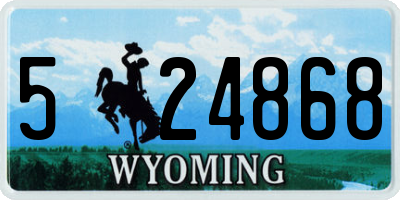 WY license plate 524868