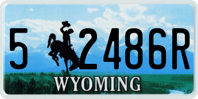 WY license plate 52486R