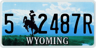 WY license plate 52487R