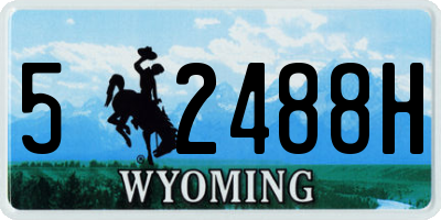 WY license plate 52488H