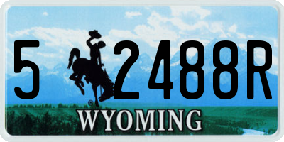WY license plate 52488R