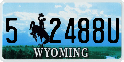 WY license plate 52488U