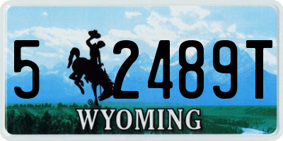 WY license plate 52489T