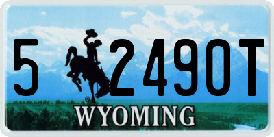 WY license plate 52490T