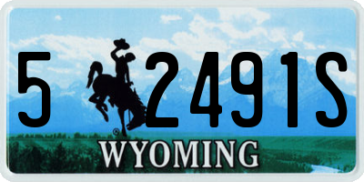 WY license plate 52491S