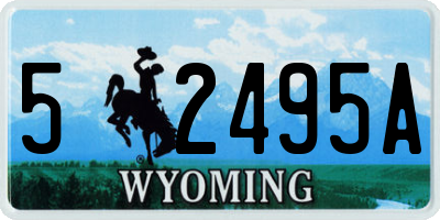 WY license plate 52495A