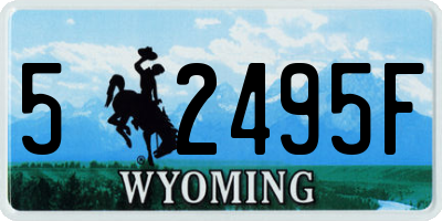 WY license plate 52495F