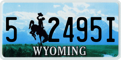 WY license plate 52495I