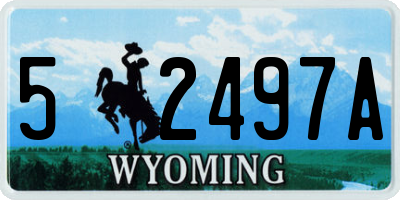 WY license plate 52497A