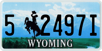 WY license plate 52497I