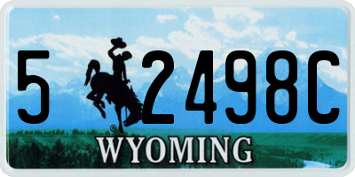 WY license plate 52498C