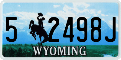 WY license plate 52498J