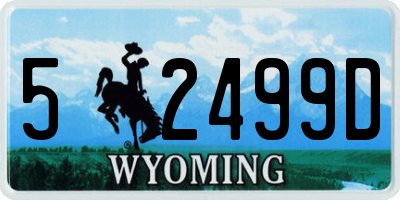 WY license plate 52499D