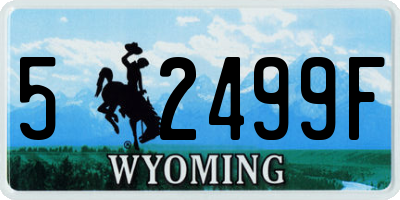 WY license plate 52499F