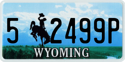 WY license plate 52499P