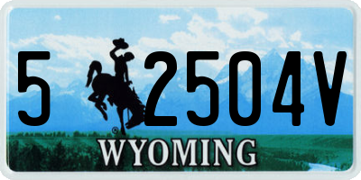 WY license plate 52504V