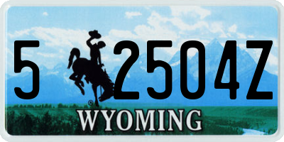 WY license plate 52504Z