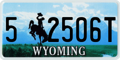 WY license plate 52506T