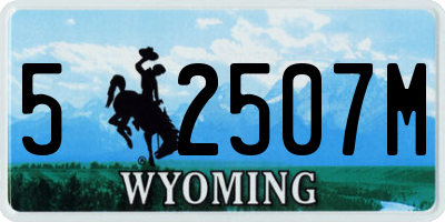 WY license plate 52507M