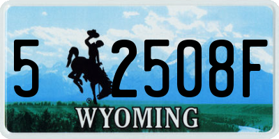 WY license plate 52508F