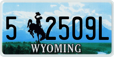 WY license plate 52509L