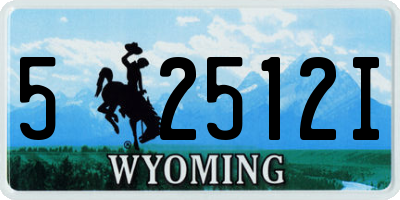 WY license plate 52512I