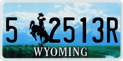 WY license plate 52513R