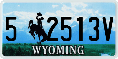 WY license plate 52513V