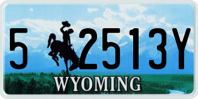 WY license plate 52513Y