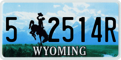 WY license plate 52514R