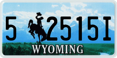 WY license plate 52515I