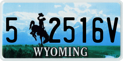 WY license plate 52516V