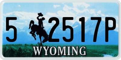 WY license plate 52517P