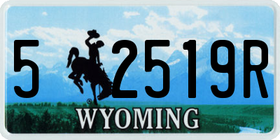 WY license plate 52519R