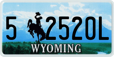 WY license plate 52520L