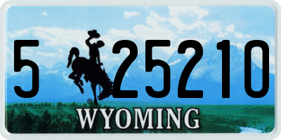 WY license plate 52521O