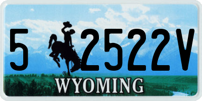 WY license plate 52522V