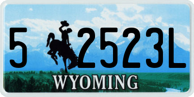 WY license plate 52523L