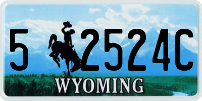 WY license plate 52524C