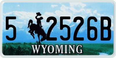 WY license plate 52526B