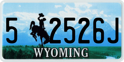 WY license plate 52526J