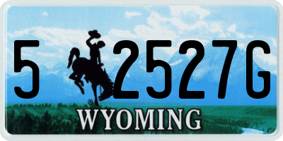 WY license plate 52527G