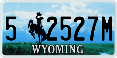 WY license plate 52527M