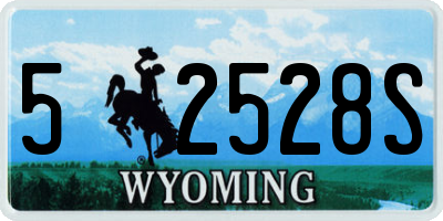 WY license plate 52528S