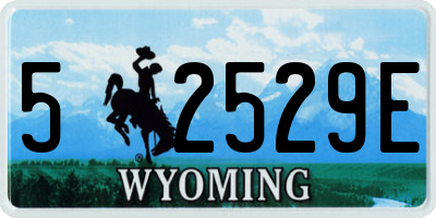 WY license plate 52529E