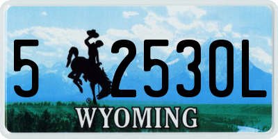 WY license plate 52530L