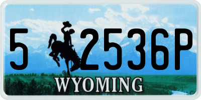 WY license plate 52536P