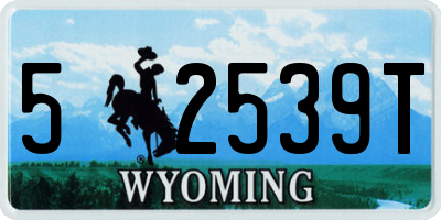 WY license plate 52539T